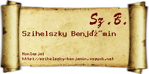 Szihelszky Benjámin névjegykártya