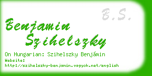 benjamin szihelszky business card